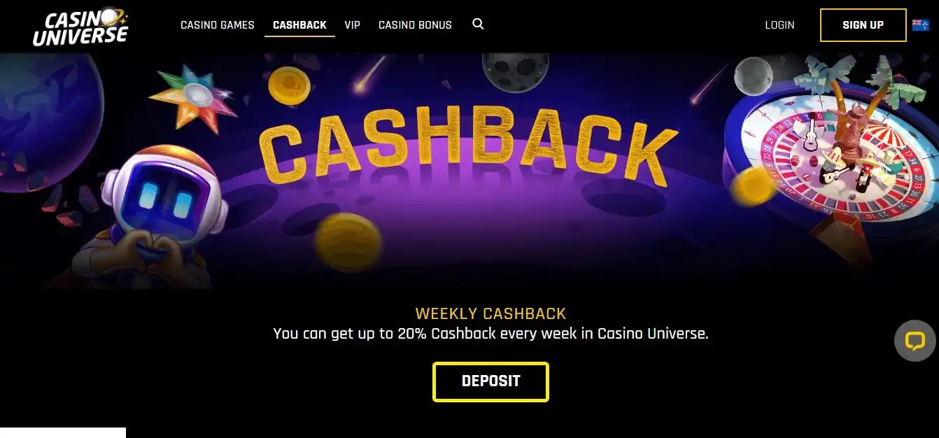 casino universe cashback