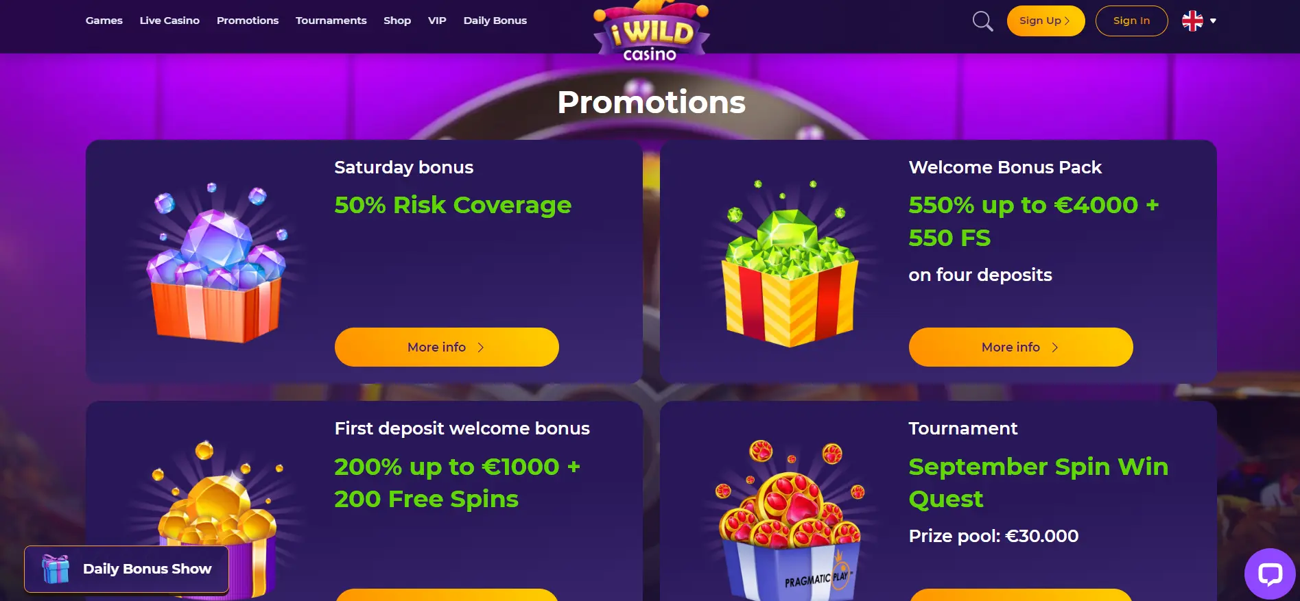 iwild bonuses