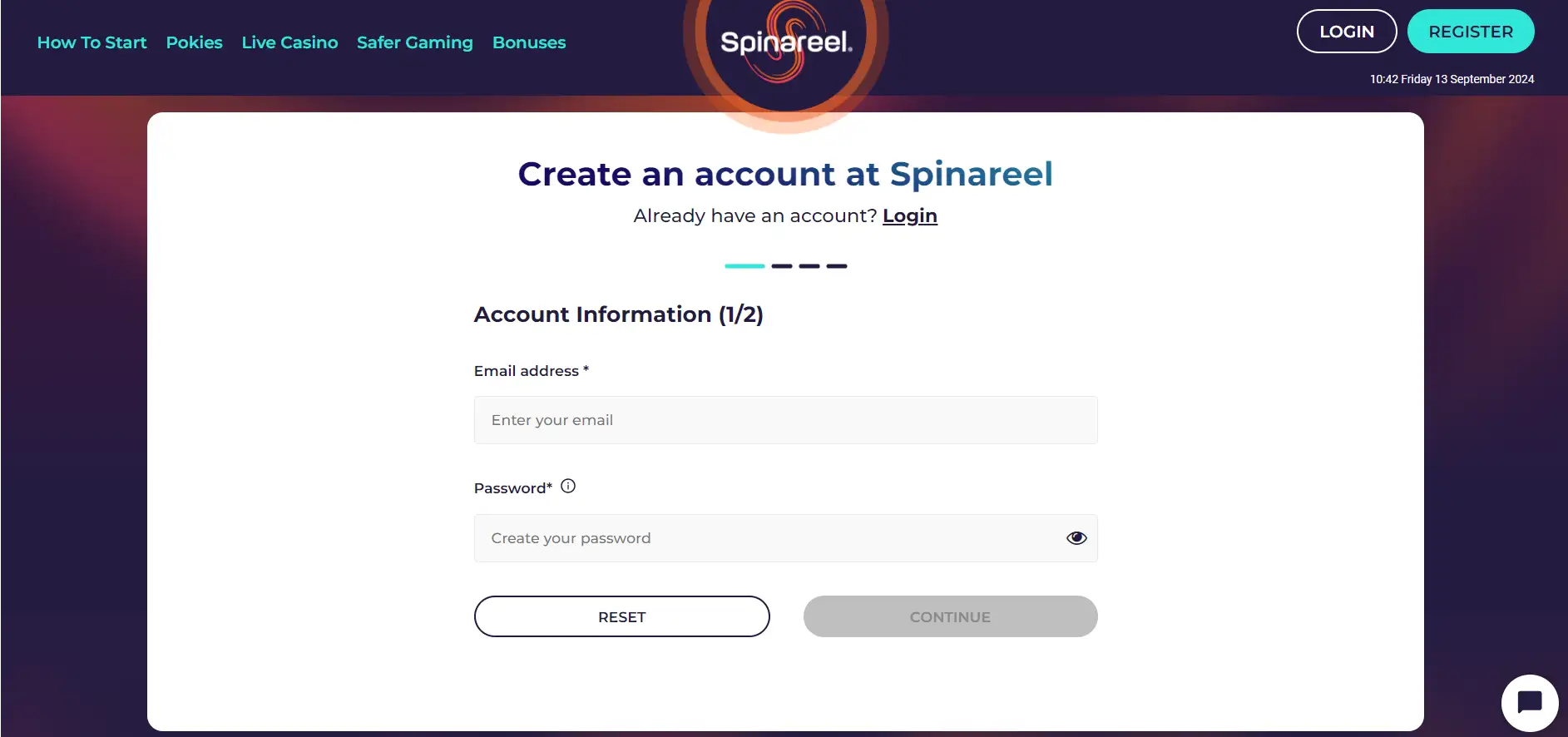 spinareel casino registration