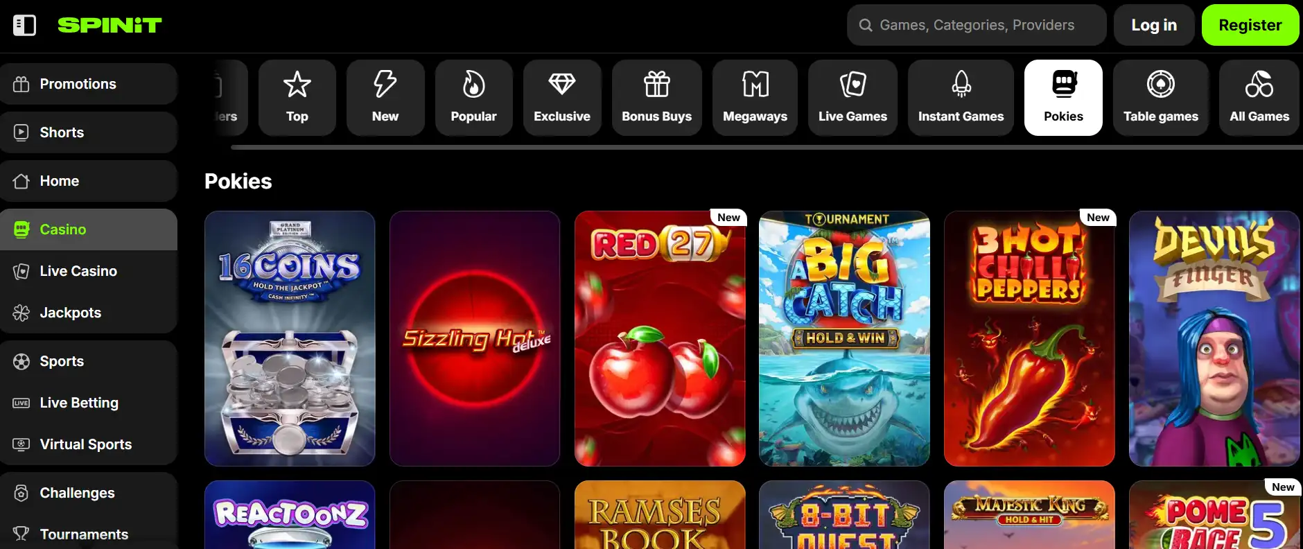 spinit casino games