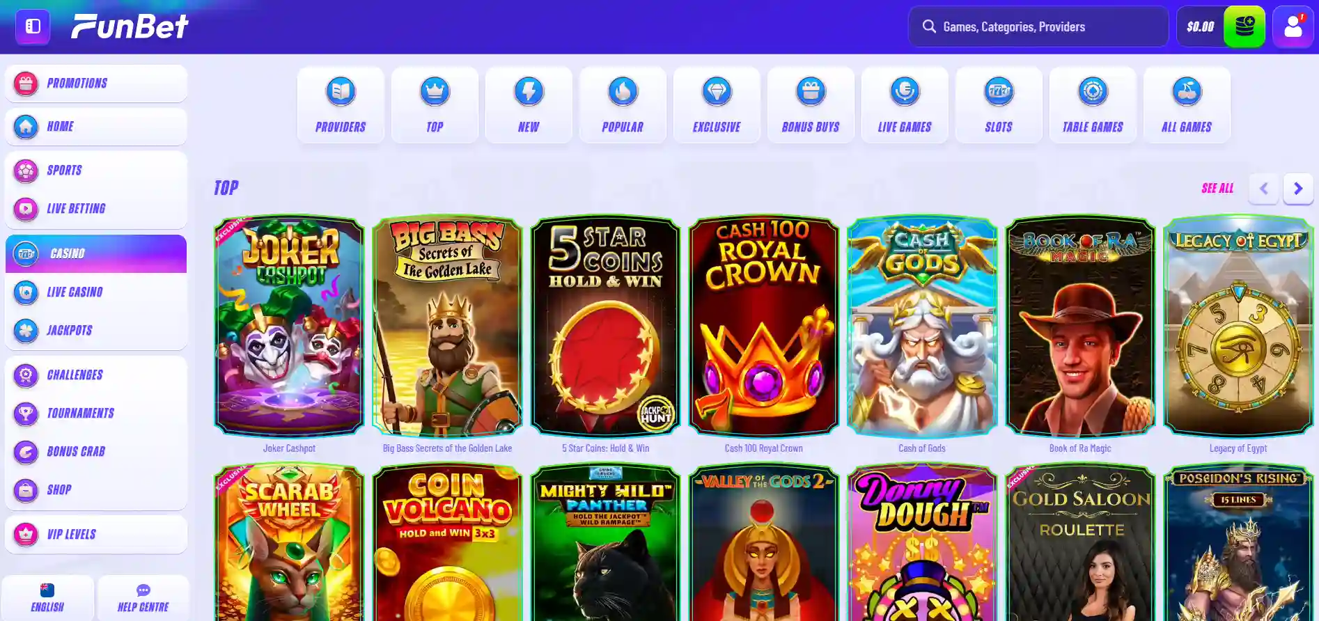 funbet casino games