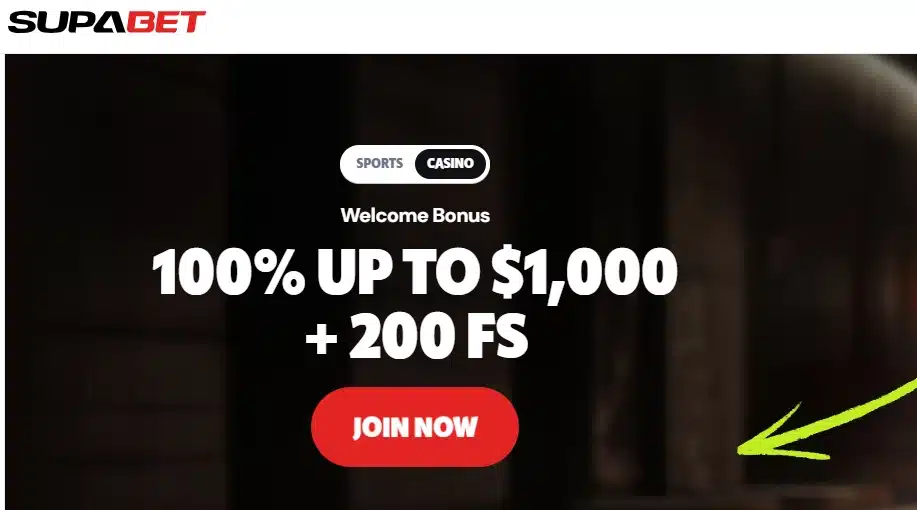 supabet casino welcome bonus