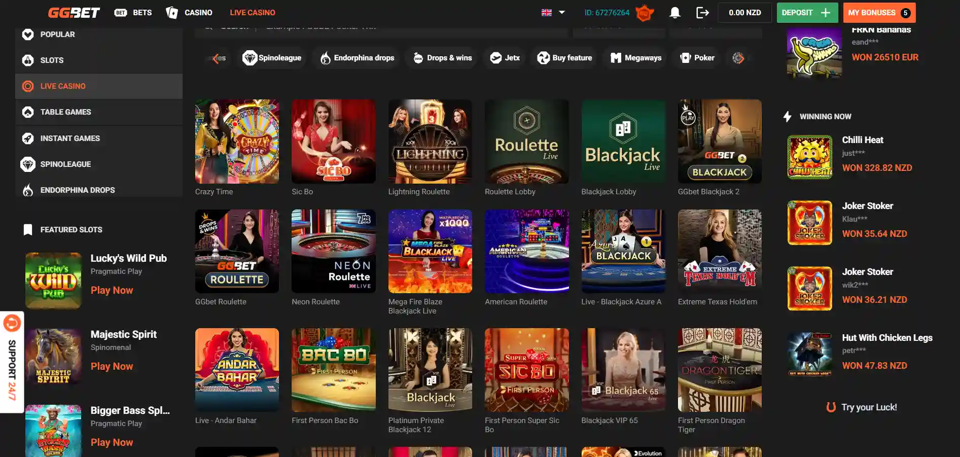 ggbet live casino