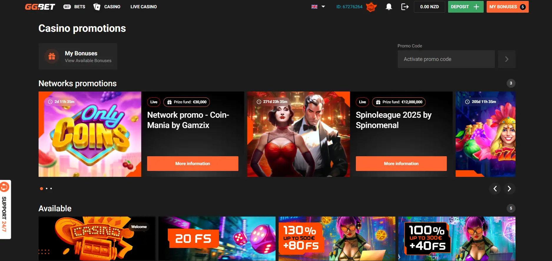 ggbet casino promotions