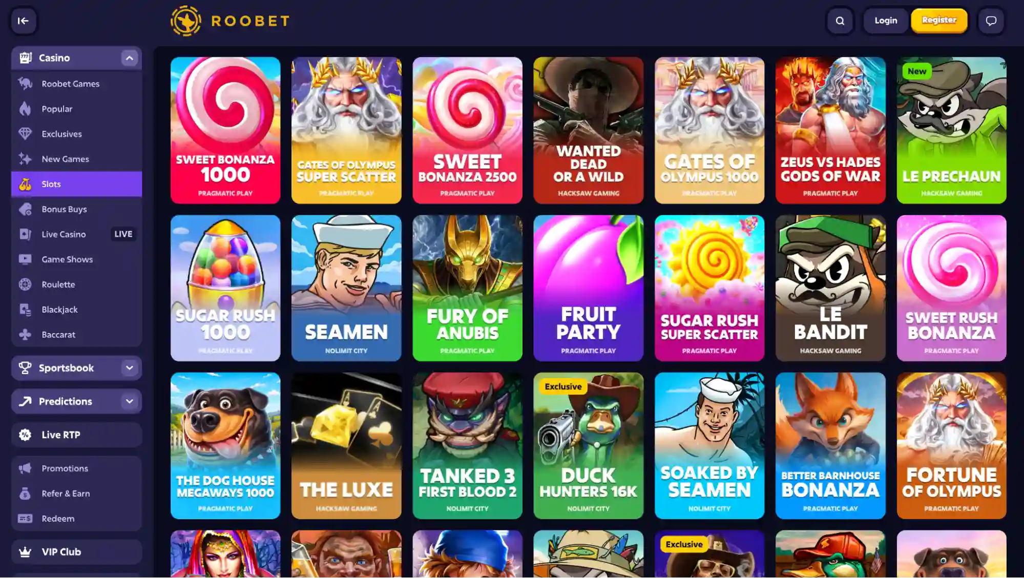 roobet casino games